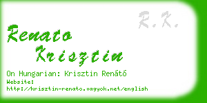 renato krisztin business card